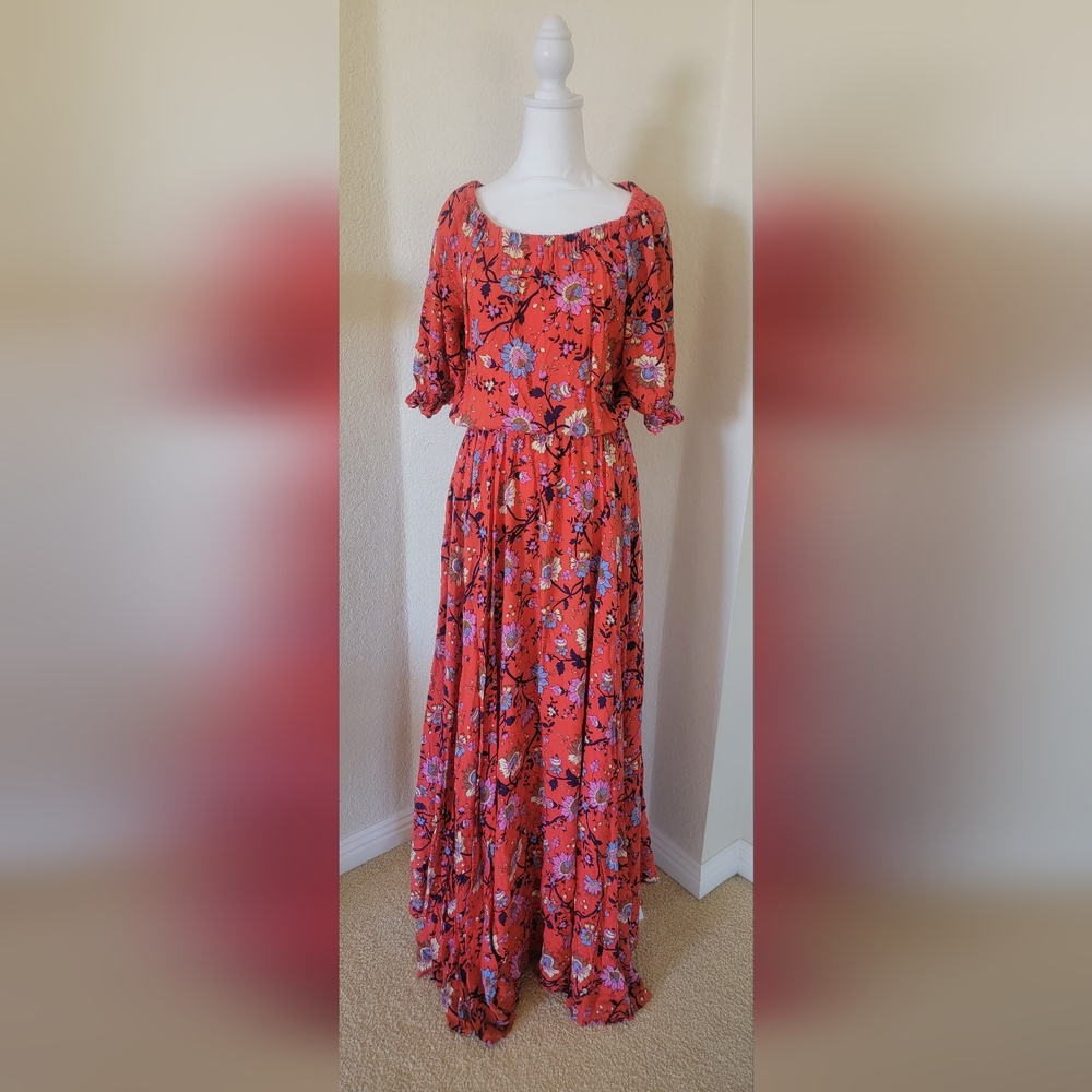 Floral Red Dress